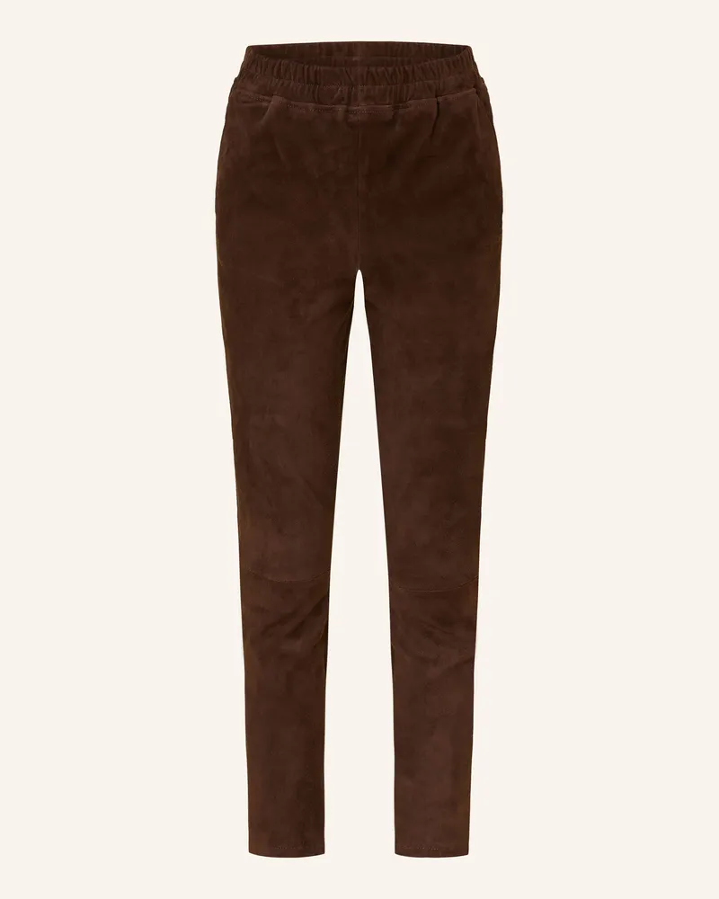 Arma 7/8-Hose Provence Aus Leder braun Dunkelbraun