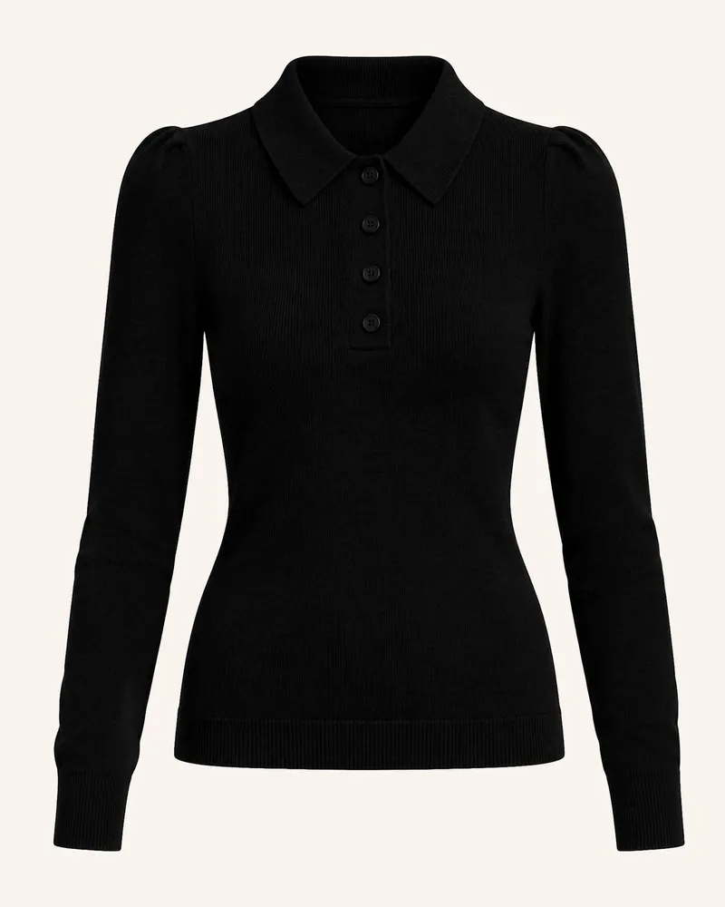 KIEFERMANN Strickpolo Alarika Aus Merino schwarz Schwarz