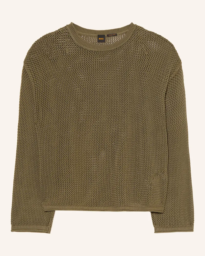 HUGO BOSS Pullover Farde gruen Khaki