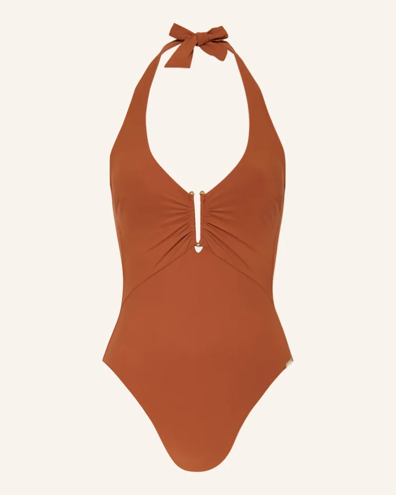 Maryan Mehlhorn Neckholder-Badeanzug HONESTY Cognac