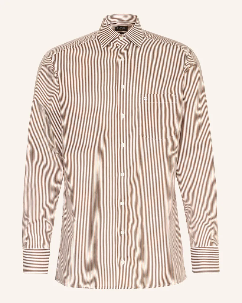 Olymp Hemd Luxor Modern Fit braun Dunkelbraun