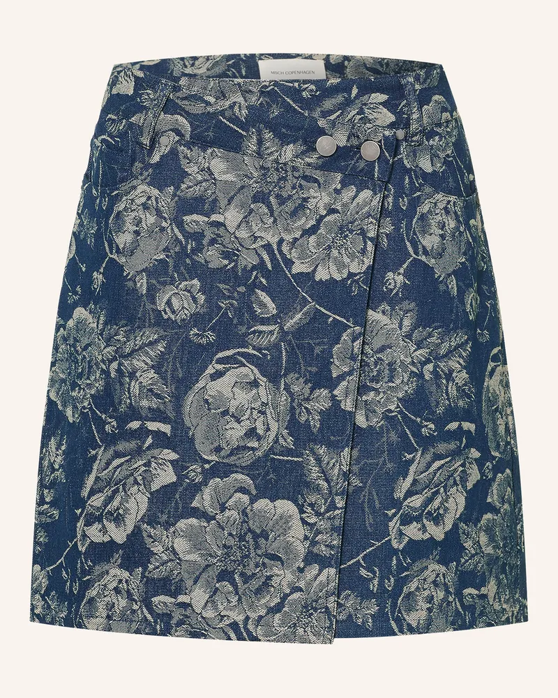 MOSS COPENHAGEN Wickelrock Mschtita Aus Jacquard blau Dunkelblau