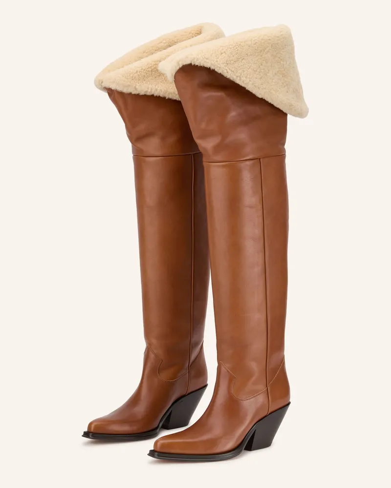 Chloé Overknee-Stiefel braun 27t