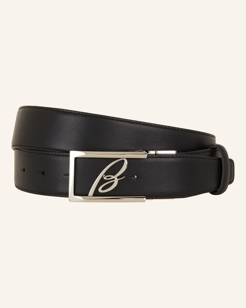 Brioni Ledergürtel zum Wenden Schwarz