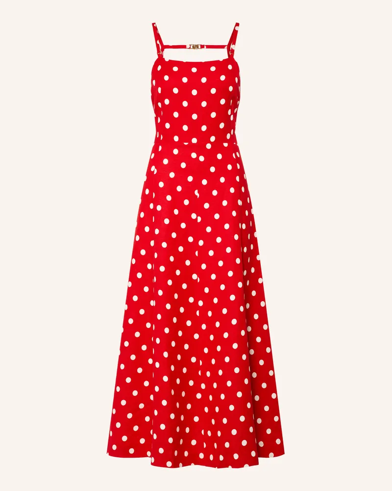 Maje Kleid Mit Leinen Und Cut-Out rot Rot