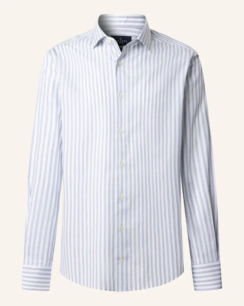Hackett Freizeithemd Melange Stripe blau Hellblau
