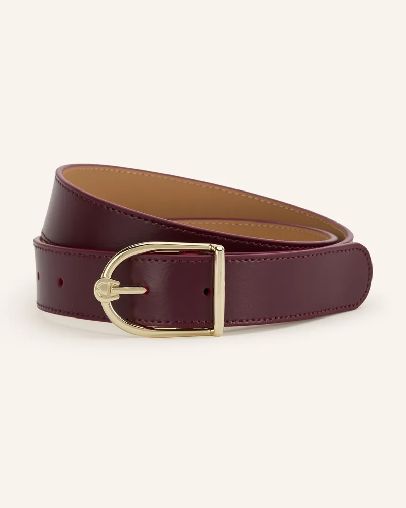 Aigner Ledergürtel rot Dunkelrot