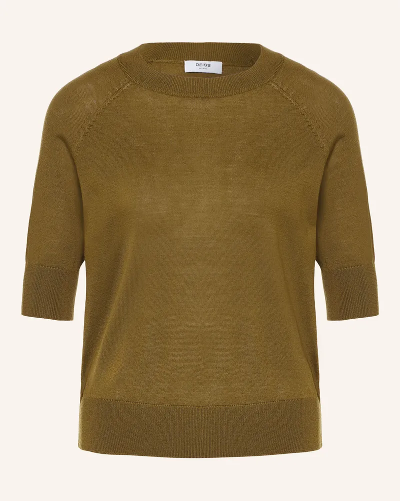 Reiss Strickshirt Suzzie Aus Merinowolle gruen Khaki