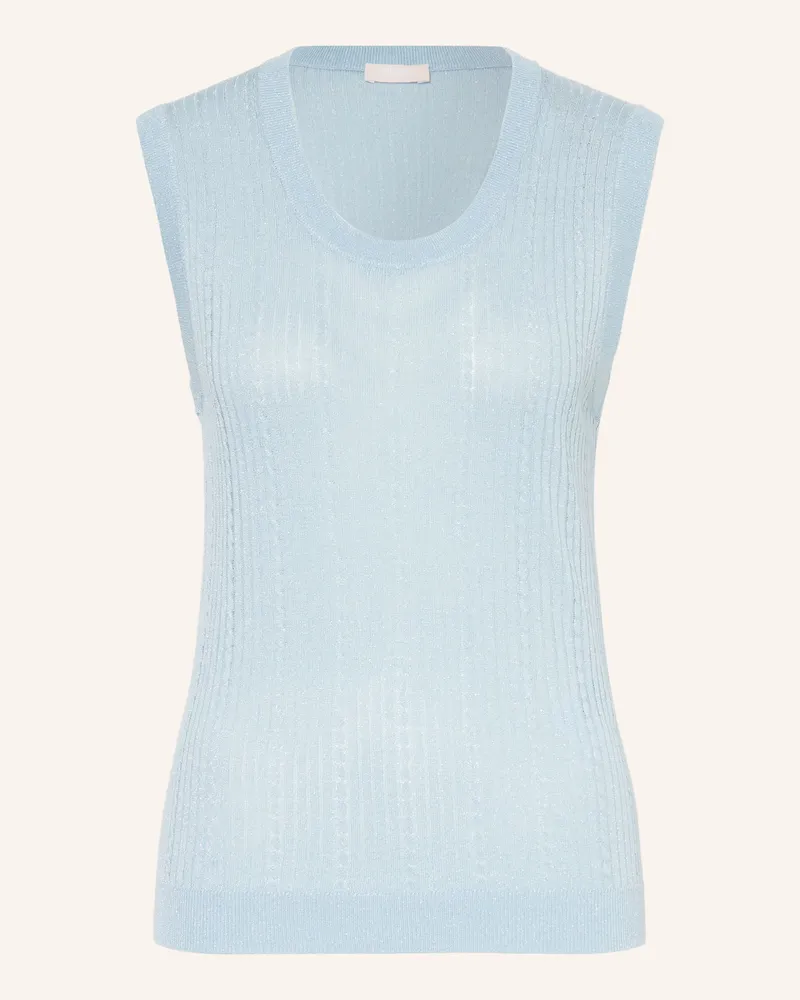 Liu Jo Stricktop mit Glitzergarn Hellblau
