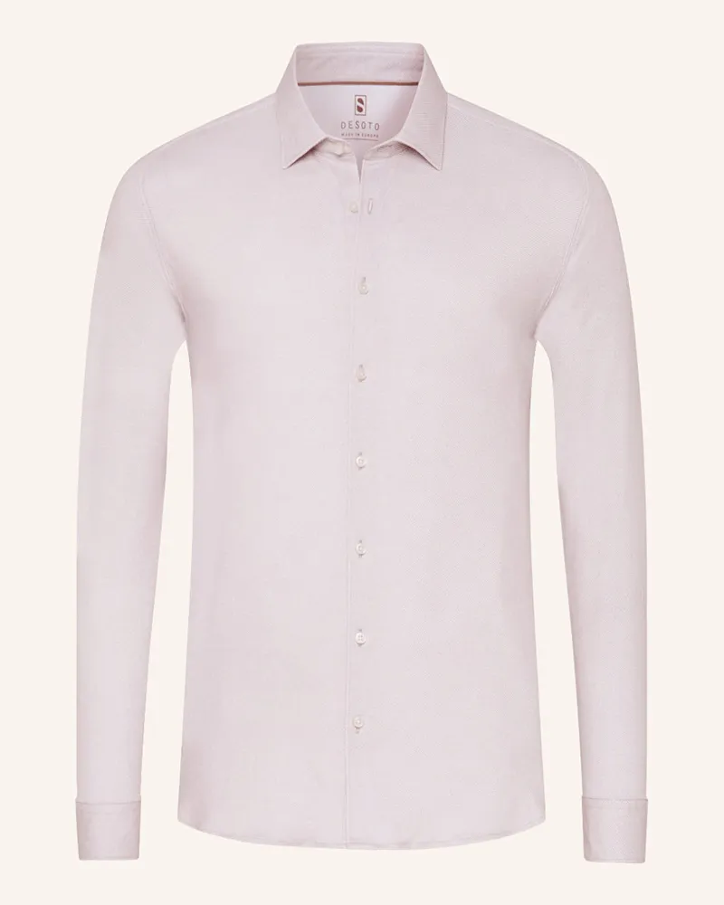 DESOTO Jerseyhemd Slim Fit Beige
