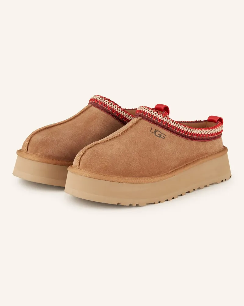 UGG Plateau-Pantoletten TAZZ - CAMEL Braun