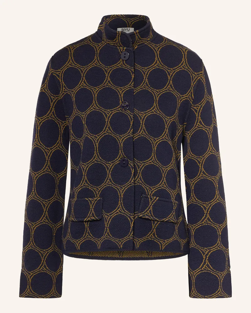 SIYU Strickblazer blau Blau