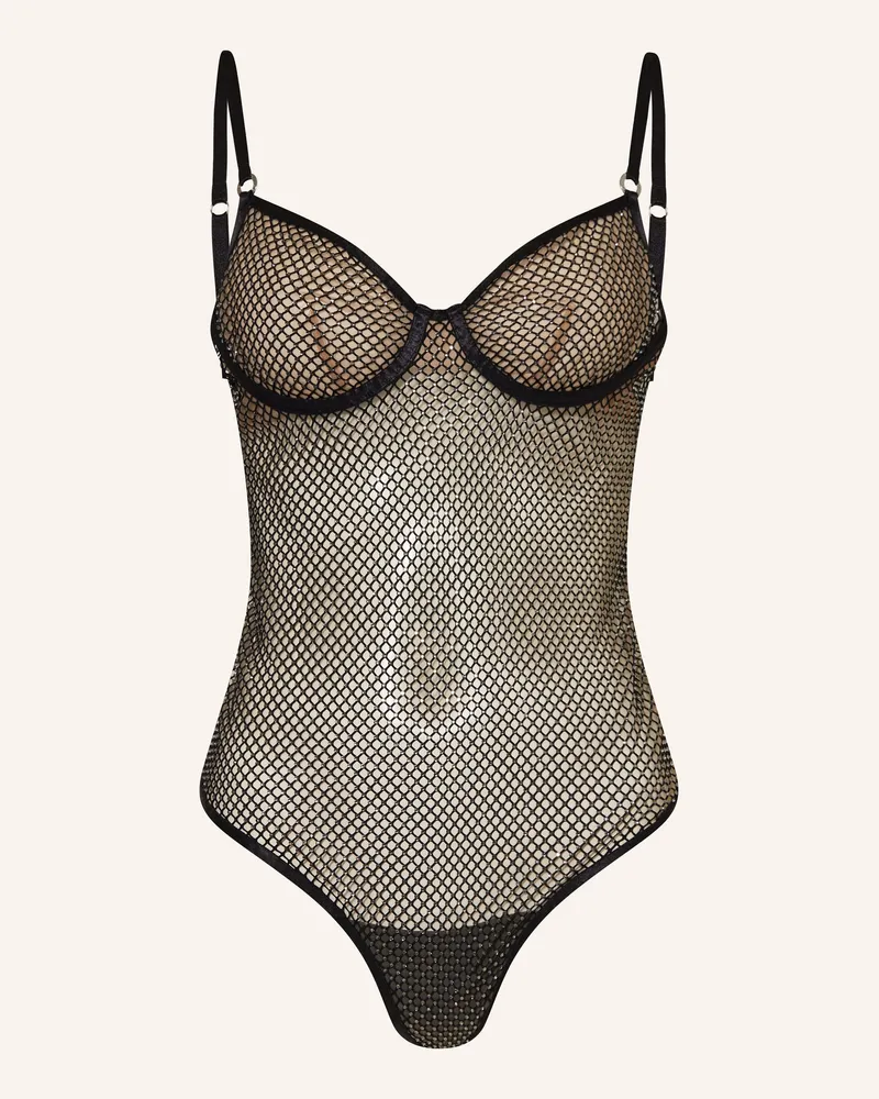 Bluebella Bügel-Body Noor Mit Schmucksteinen schwarz Schwarz