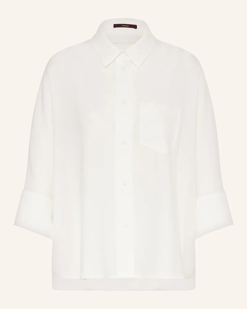 windsor. Hemdbluse mit 3/4-Arm Weiss