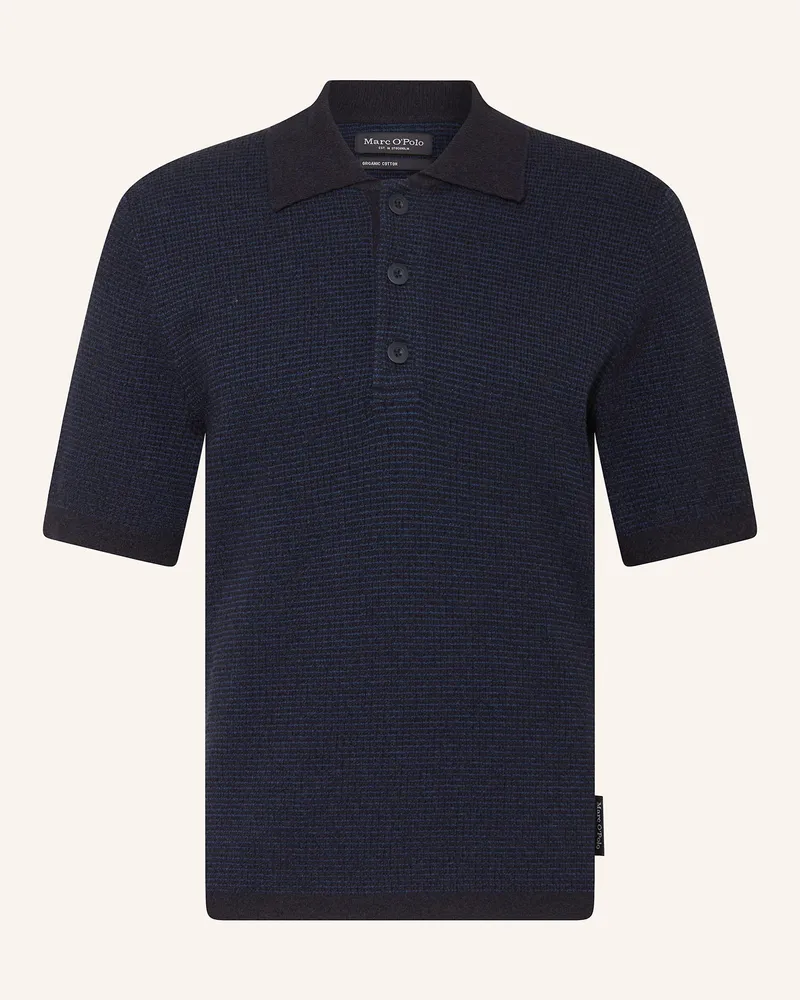 Marc O'Polo Strick-Poloshirt Dunkelblau
