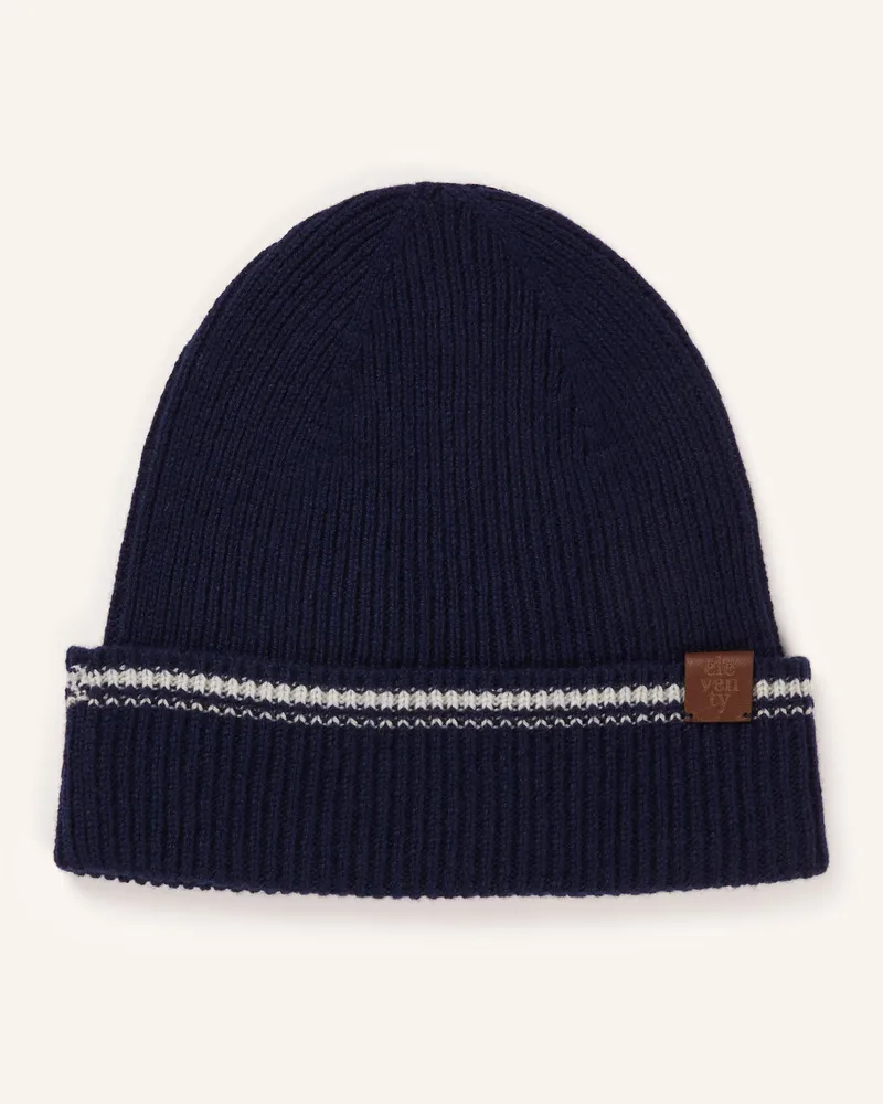 Eleventy Cashmere-Mütze Dunkelblau