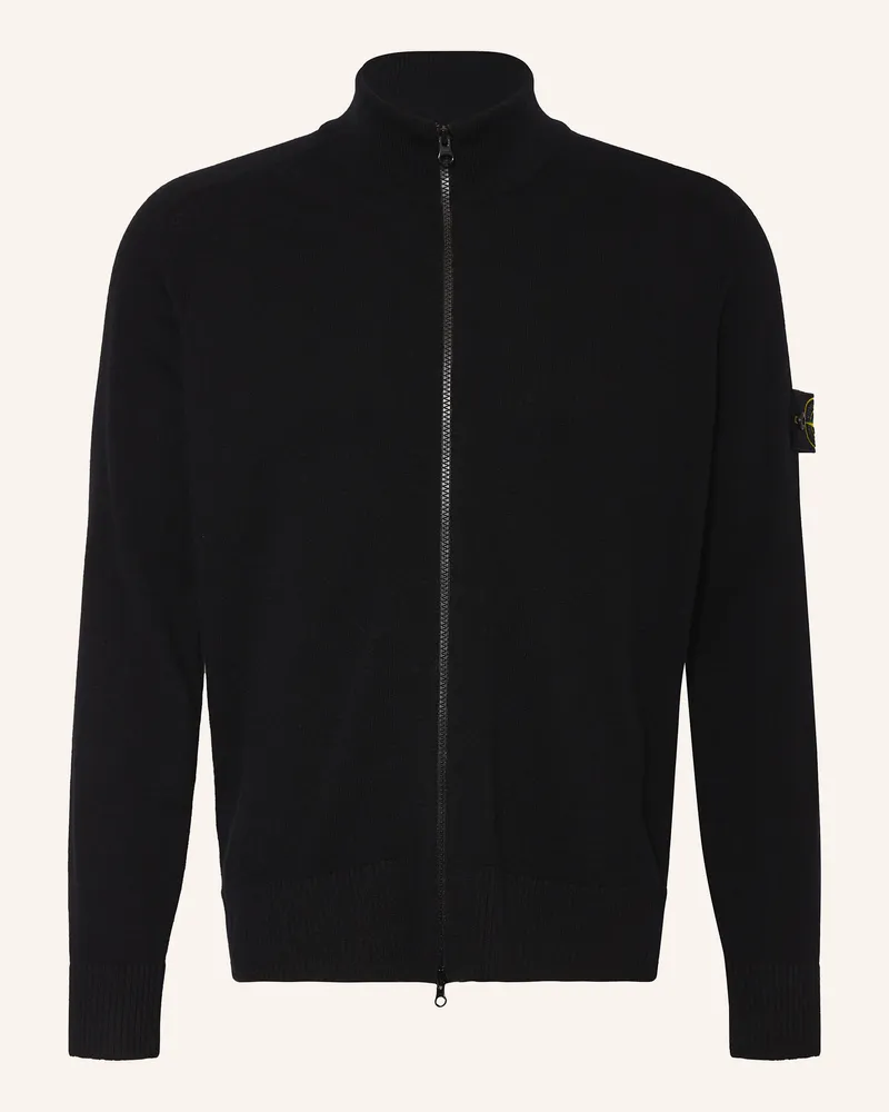 Stone Island Strickjacke Schwarz