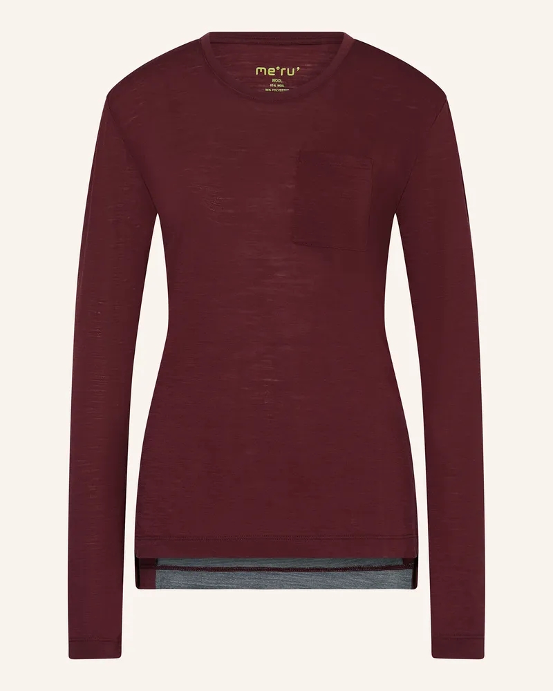 me°ru' Longsleeve VAXHOLM Dunkelrot