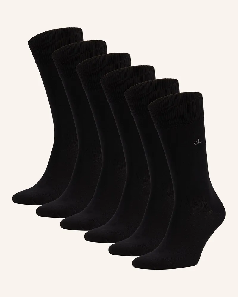 Calvin Klein 6er-Pack Socken schwarz Schwarz