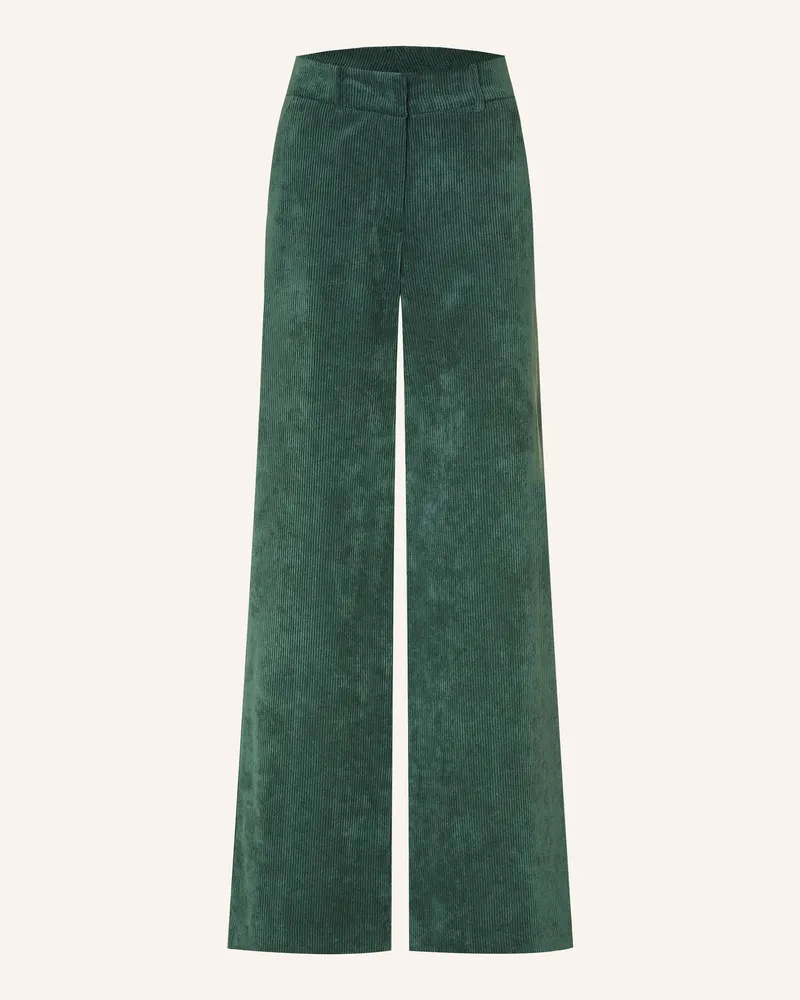 Darling Harbour Marlenehose Aus Cord gruen 03
