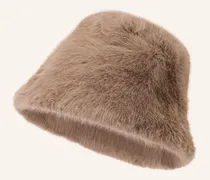 Bucket-Hat Mimi Aus Kunstfell beige