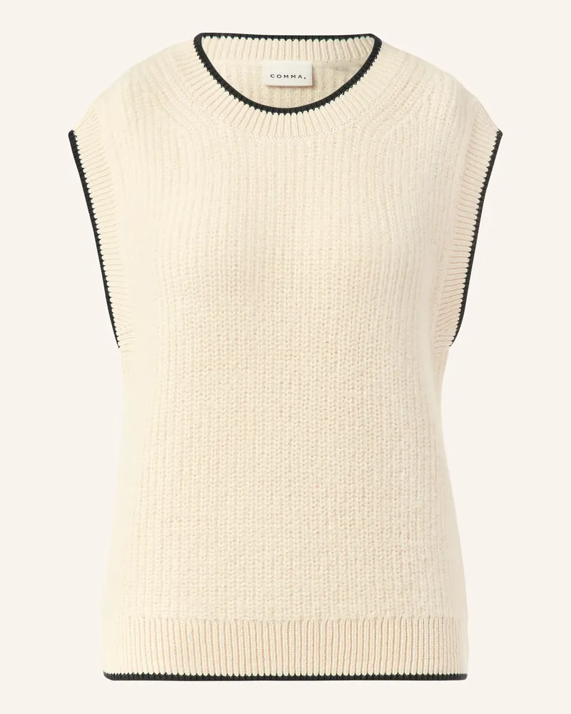 COMMA Pullunder weiss Creme