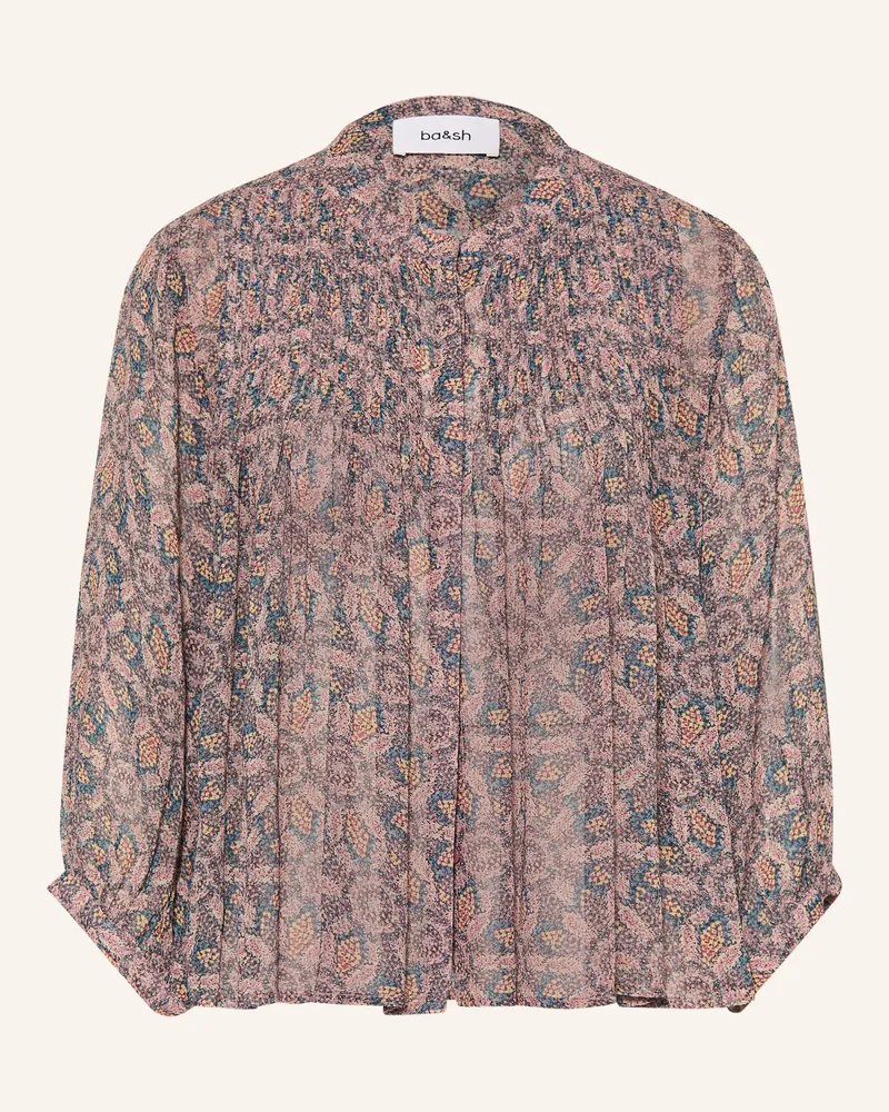 ba&sh Bluse Tazio Mit Plissees Und 3/4-Arm blau Blaugrau