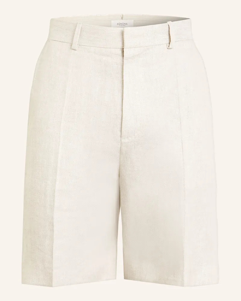 AGNONA Leinenshorts Creme