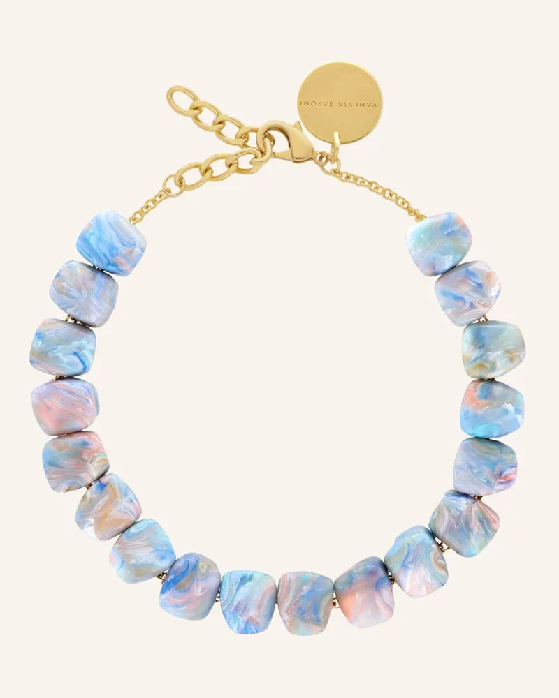 Vanessa Baroni Kette SMALL ORGANIC SHAPED NECKLACE BEIGE MULTI by GLAMBOU Beige