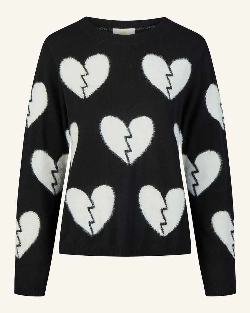 Princess goes Hollywood Pullover mit Schmuckperlen Schwarz