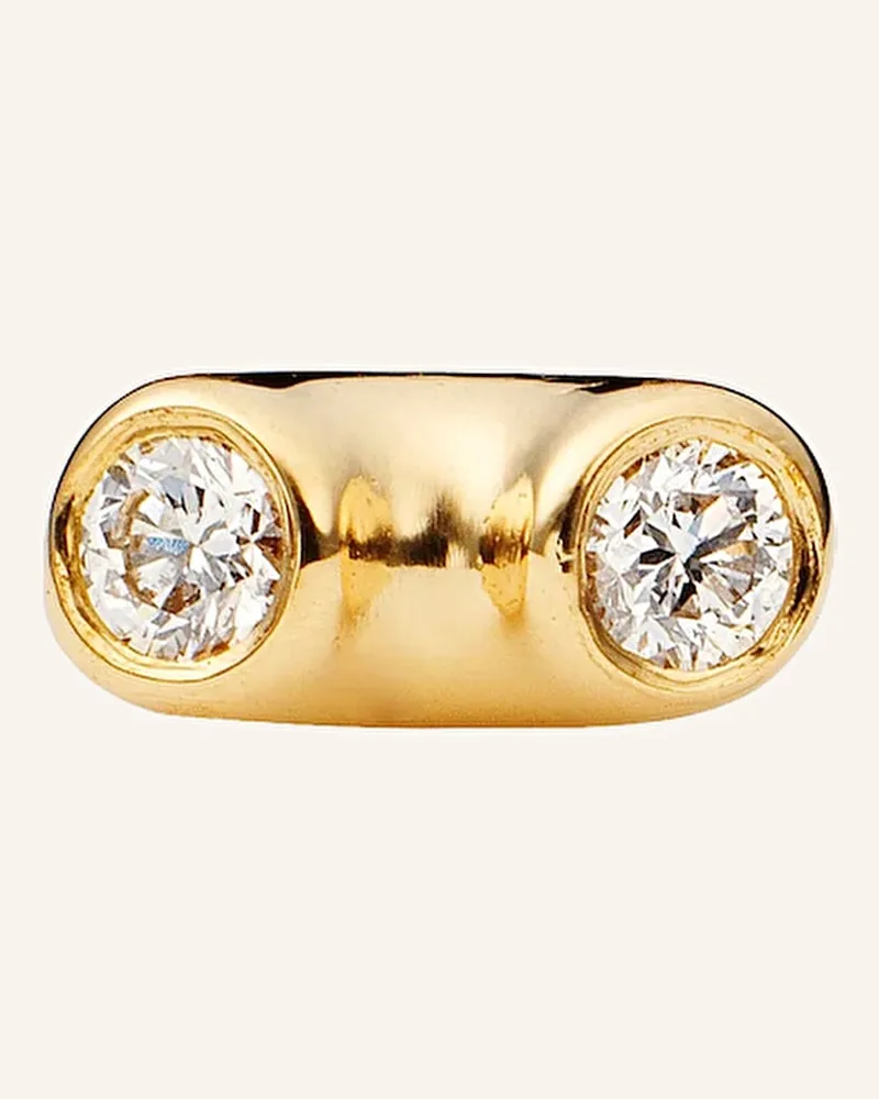 Ariane Ernst Ohrstecker THE ONE STUD NO.2 aus 18 Karat Gold mit Diamanten Gold