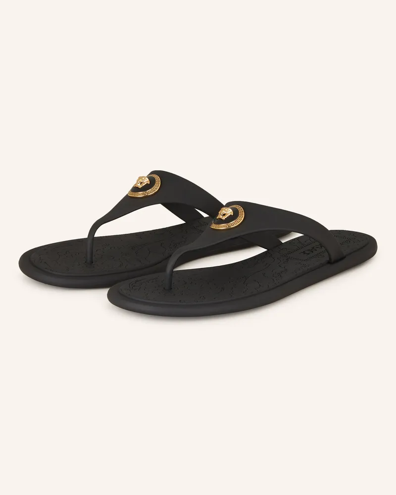 Versace Zehentrenner schwarz Schwarz