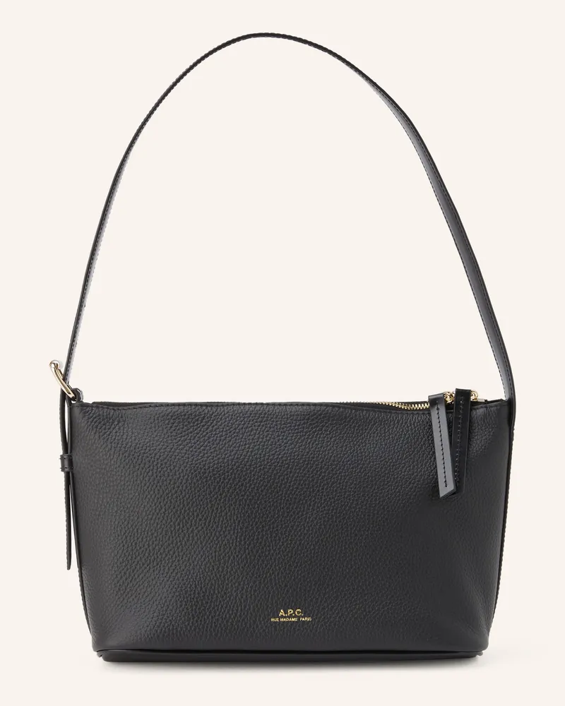 A.P.C. Schultertasche schwarz Schwarz
