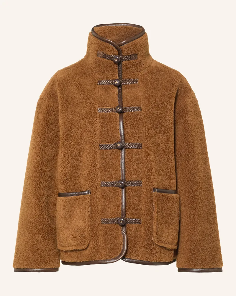Sandro Teddyfell-Jacke braun Braun