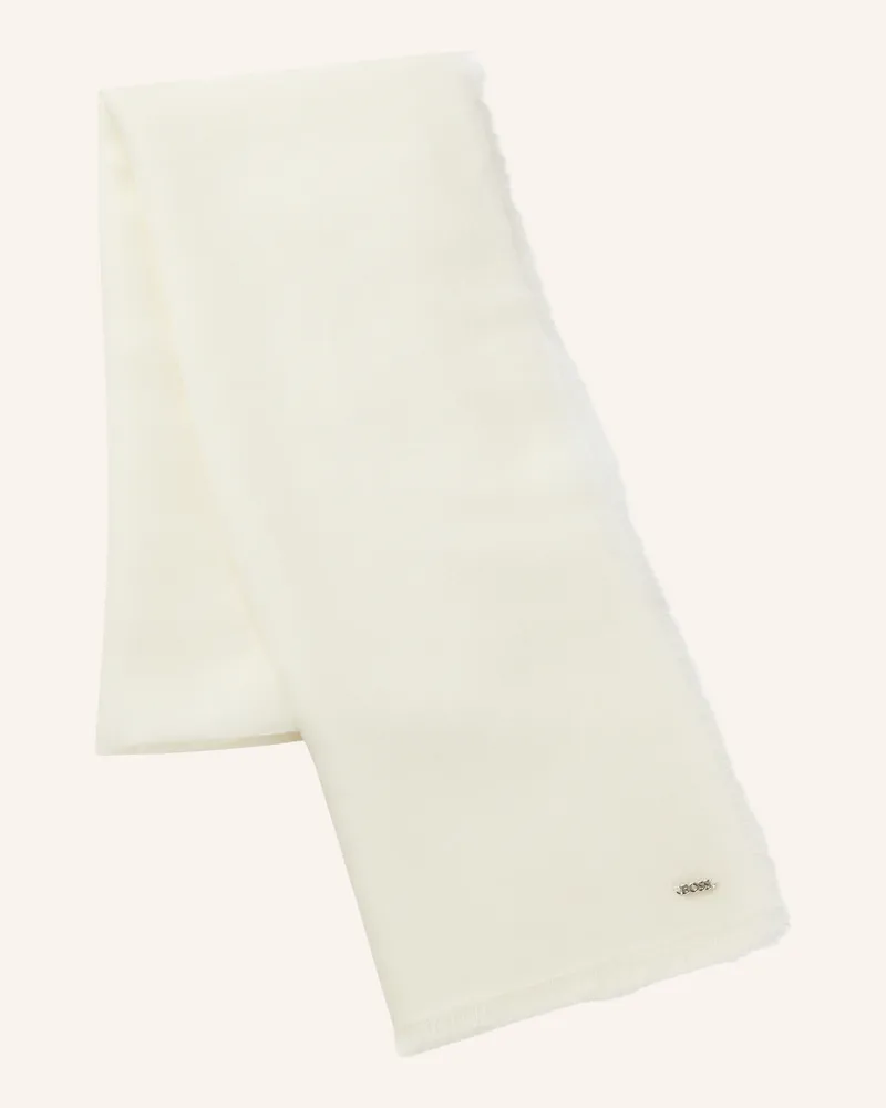 HUGO BOSS Gewebter Schal Reneva_70*180 beige Weiss