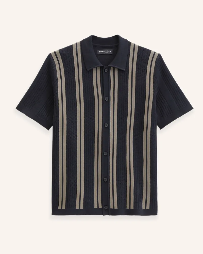 Marc O'Polo Strick-Shirt blau Dunkelblau