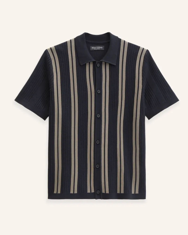 Marc O'Polo Strick-Shirt blau Dunkelblau