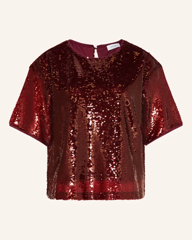 Darling Harbour T-Shirt mit Pailletten Burgundy