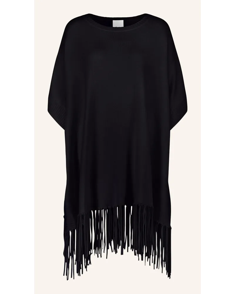 ALLUDE Poncho mit Cashmere Schwarz