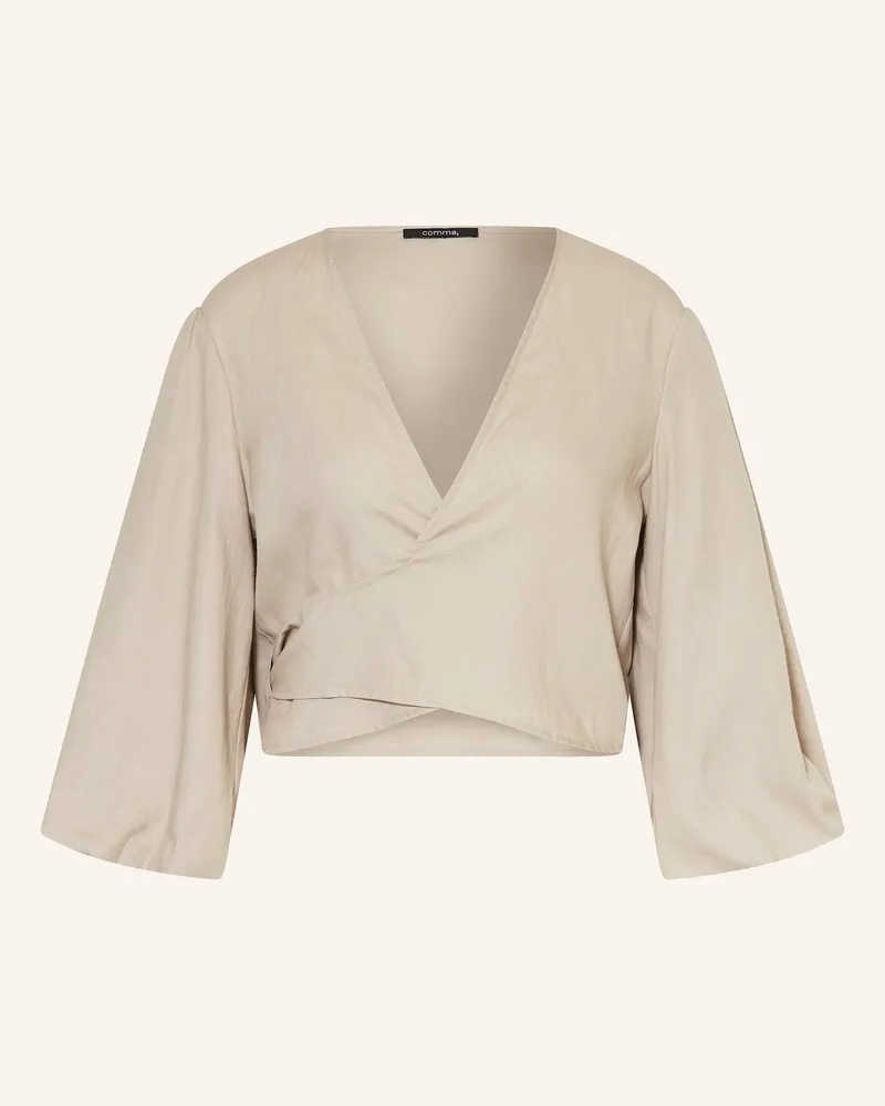 COMMA Bluse mit 3/4-Arm Beige