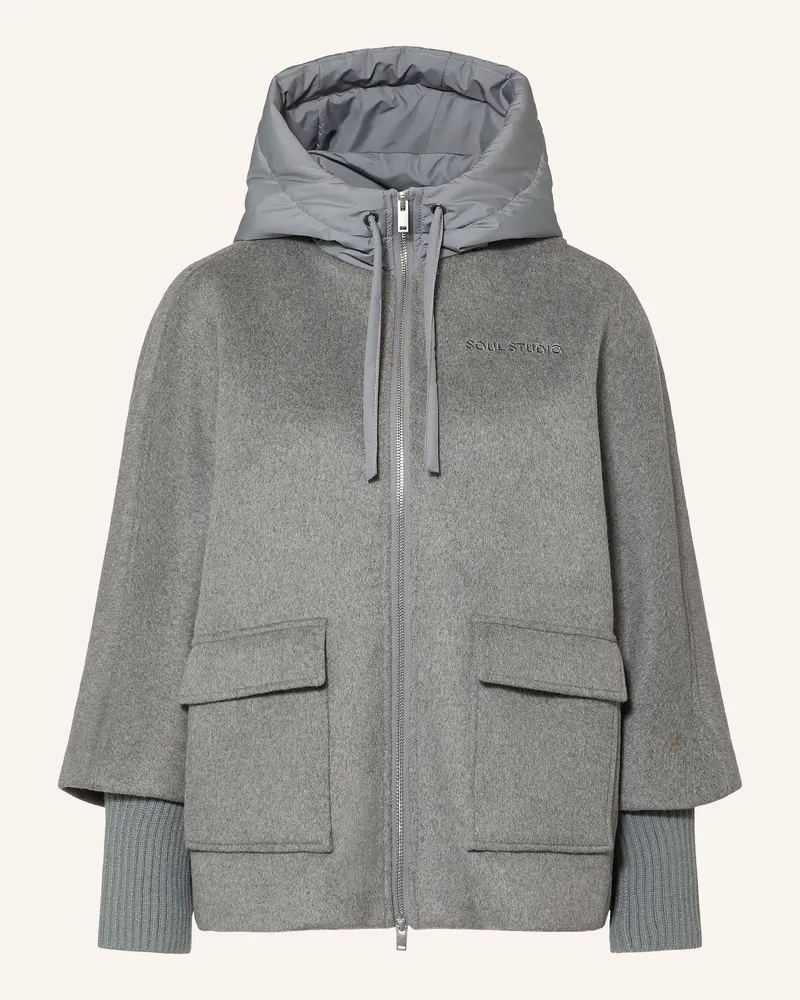 Smith & Soul Jacke Im Materialmix grau Grau