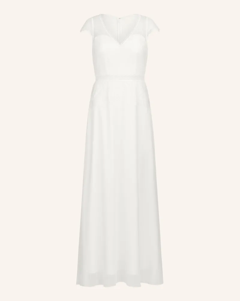 Apart langes Hochzeitskleid Creme