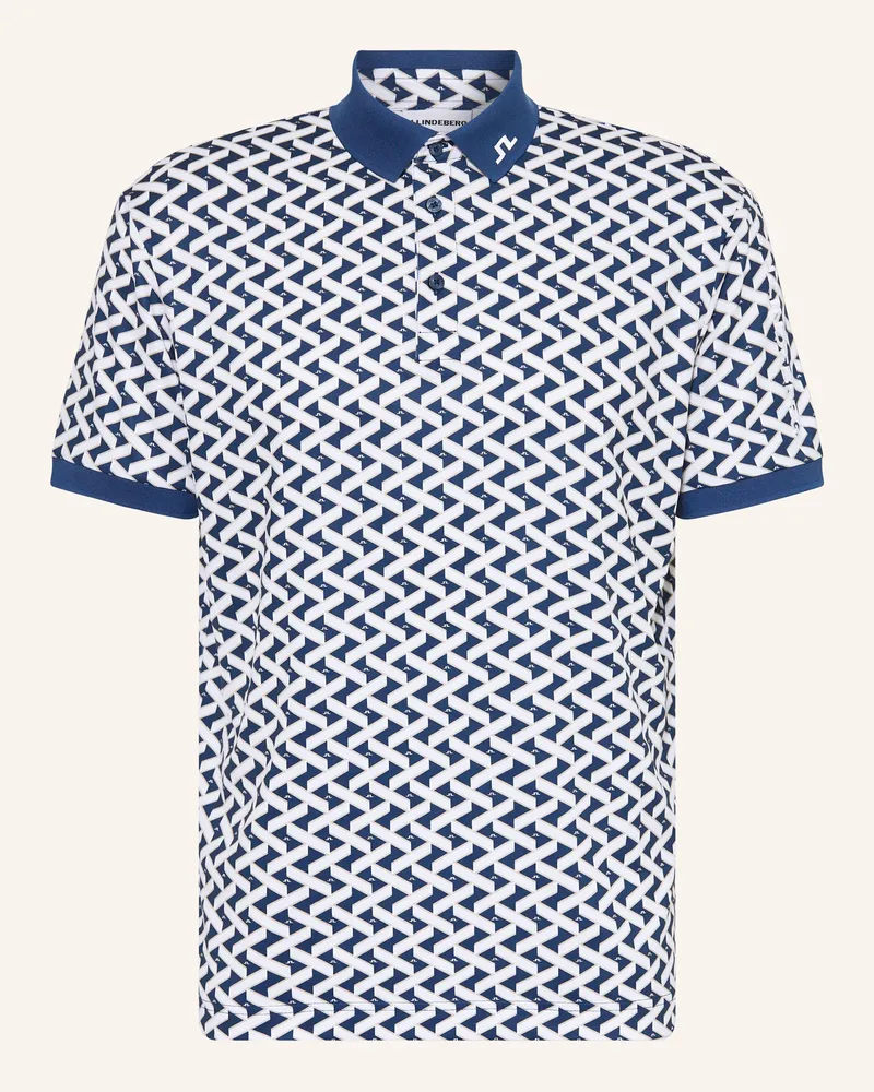 J.Lindeberg Funktions-Poloshirt blau Weiss
