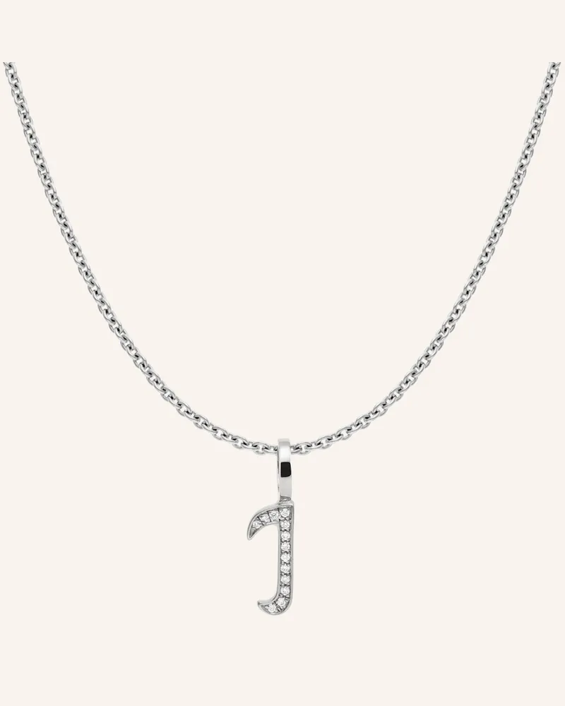CADA Kette TINY DIAMOND LETTER I Weissgold