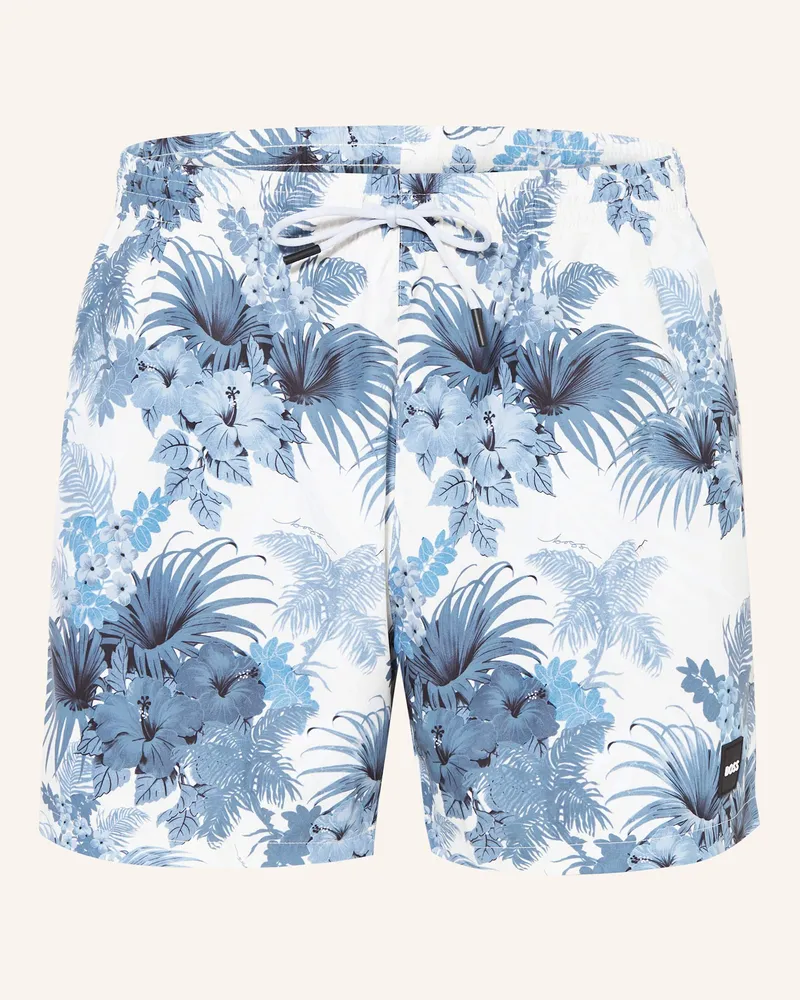 HUGO BOSS Badeshorts Piranha blau Blaugrau
