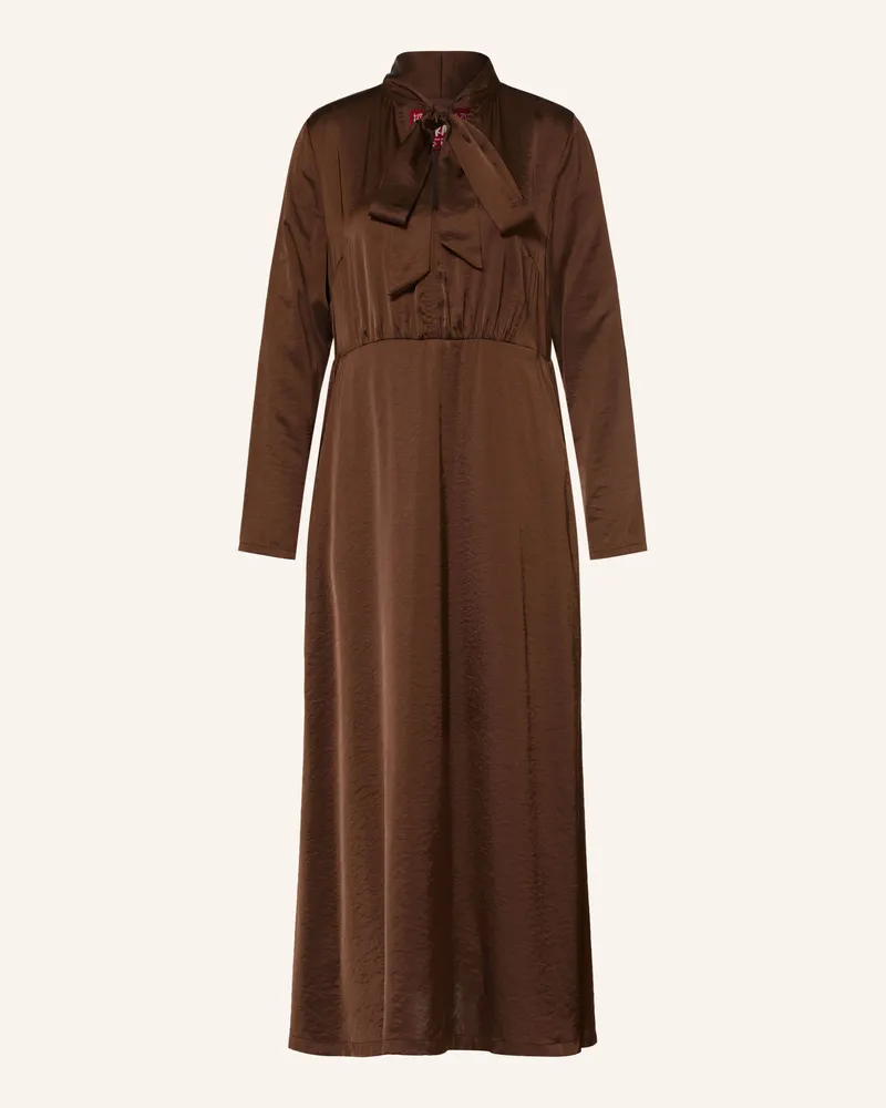 Grace Schluppenkleid Aus Satin braun Dunkelbraun