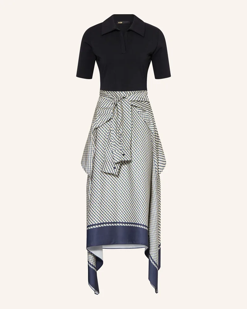 Maje Kleid im Materialmix Schwarz