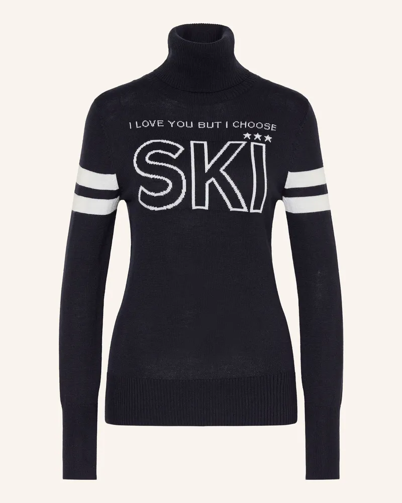 WE NORWEGIANS Rollkragenpullover Bibi Mit Merinowolle blau Dunkelblau