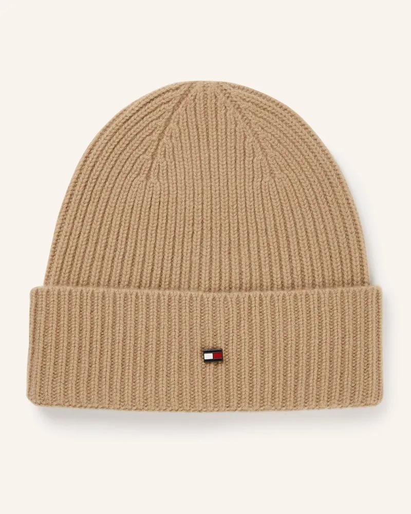 Tommy Hilfiger Cashmere-Mütze braun Beige