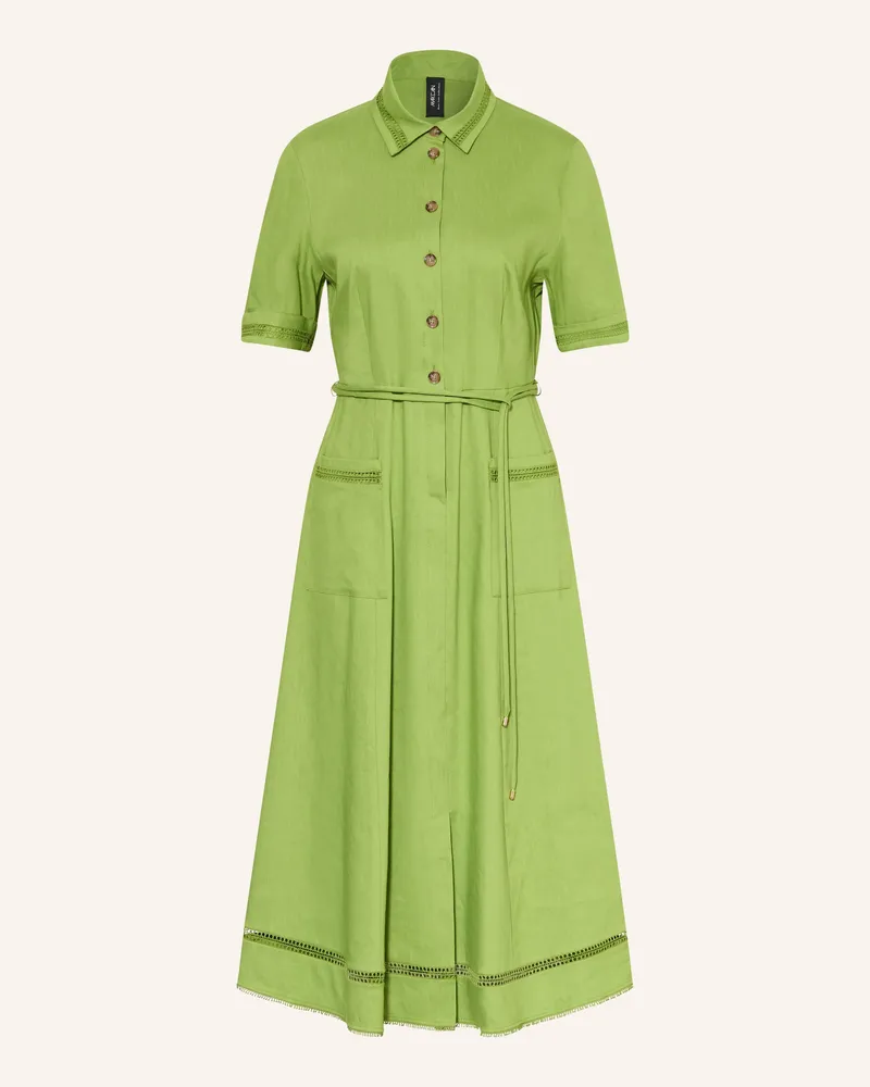 Marc Cain Hemdblusenkleid Mit Leinen Und Spitze gruen 526
